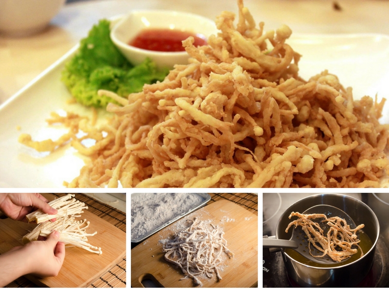 Resipi Cendawan Enoki Goreng Tepung Yang Crunchy Dan 