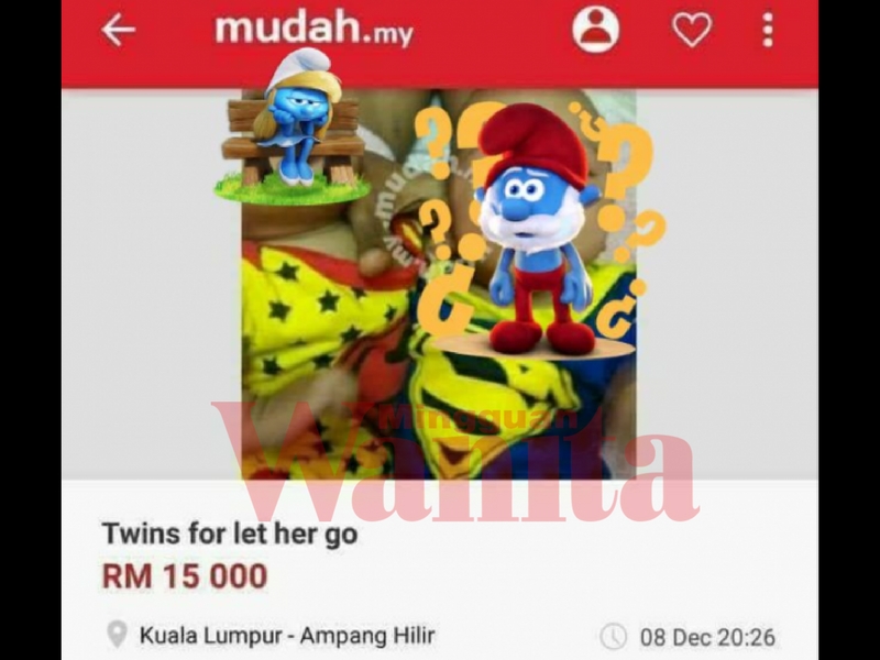 Pasangan Kekasih Ditahan, Cubaan Jual Anak Kembar Dalam Talian Berharga RM15 Ribu