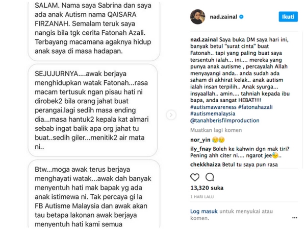 Nad Zainal &#8216;Awak Dah Berjaya Menyentuh Hati Kami&#8217; Ibu Bapa Yang Ada Anak Istimewa