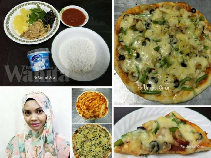 Resepi Pantas Pizza Tanpa Yis, Cuma 25 Minit Dah Dapat 1 Saiz LARGE