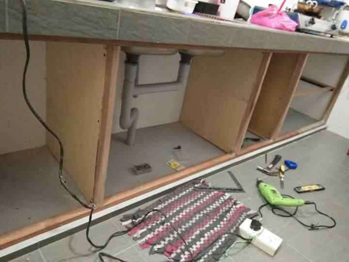 Cuma 2 Minggu Siapkan DIY Pintu Kabinet Dapur Bajet Kata 