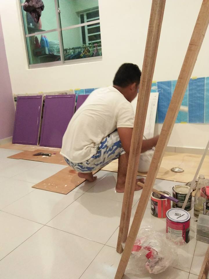 Cuma 2 Minggu Siapkan DIY Pintu Kabinet  Dapur Bajet Kata 