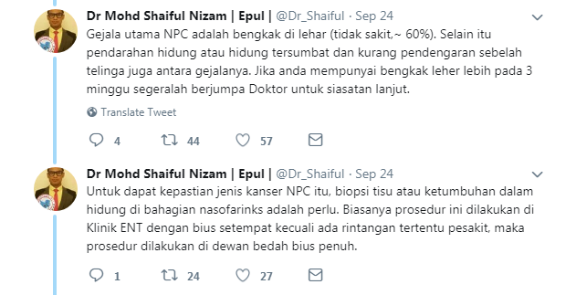 Doktor ENT Ini Jelaskan Selain Merokok, Ikan Kering & Makanan Awet Antara Penyebab Kanser Hidung!