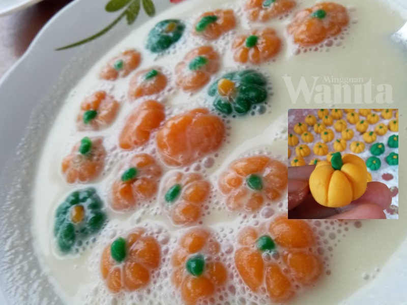 Resipi Pumpkin Bua Loy @ Bubur Labu Viral, Makan Letak Ais 