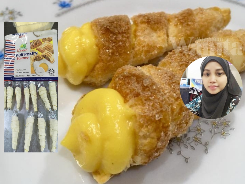 Cream Horn Viral Sedap Gila, Mudahnya Guna Puff Pastri 