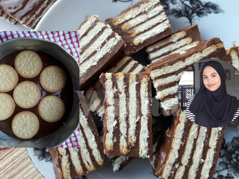 Bukan Kek Batik Tapi Puding Biskut Marie Sedap, Wanita Ini 